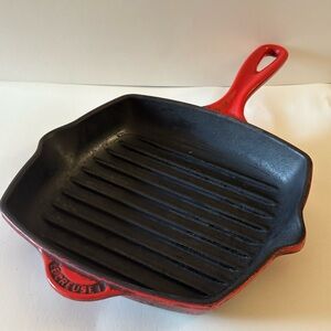 Le Creuset Red Cast Iron Grill Pan